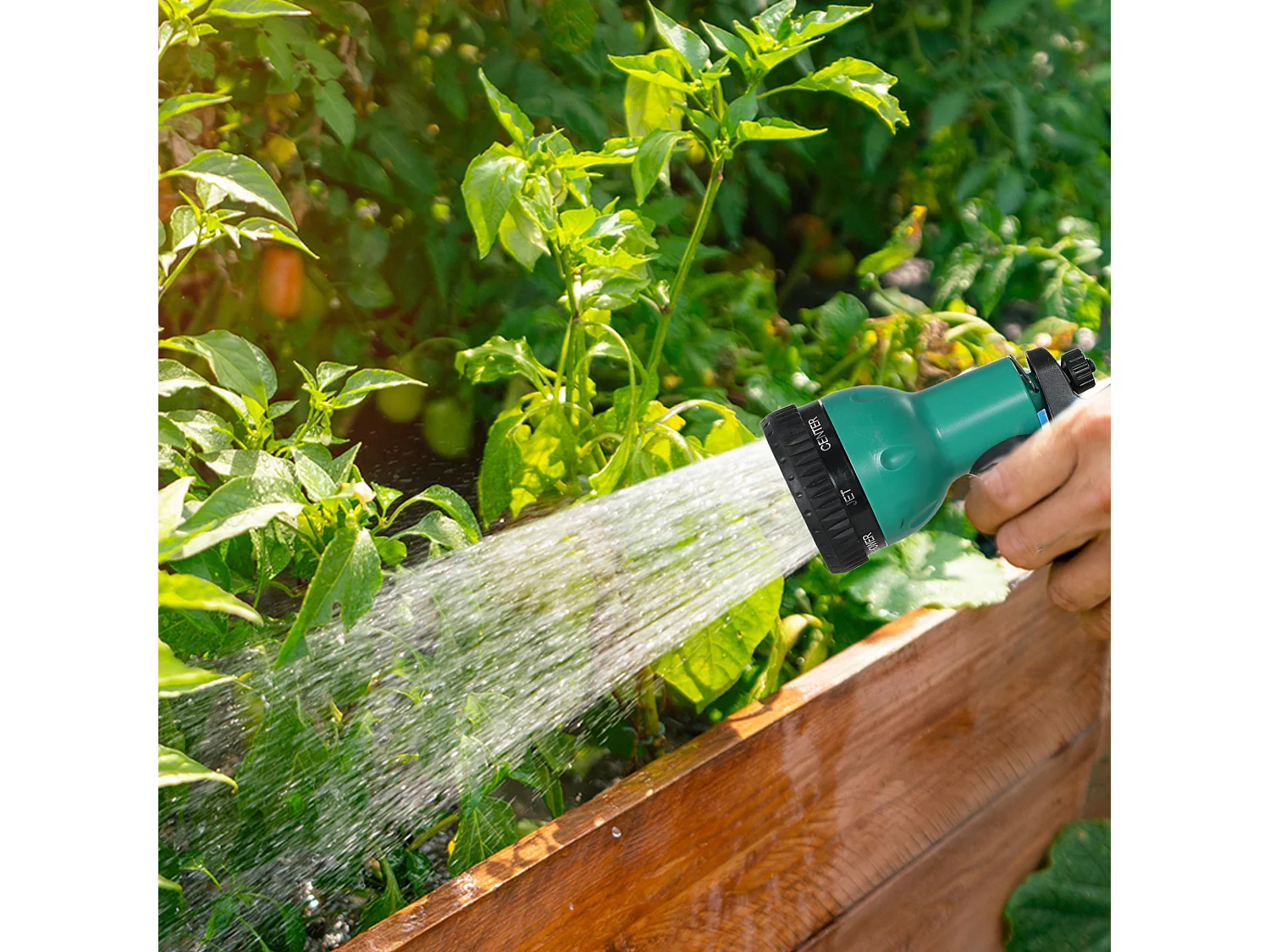Avvolgitubo da giardino tubo da 30+2m rotazione 180° nero