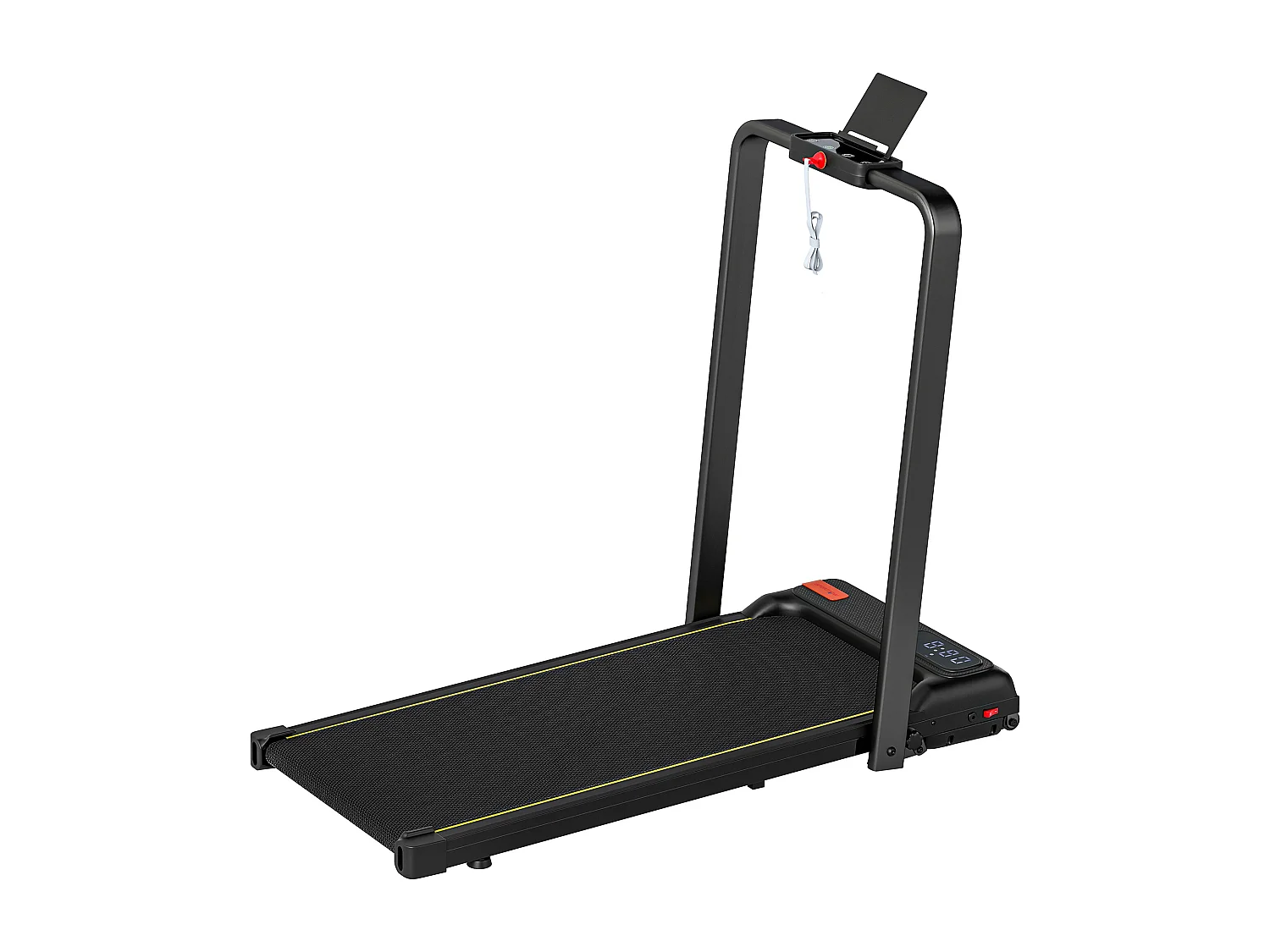 Tapis roulant elettrico pieghevole con inclinazione e display nero