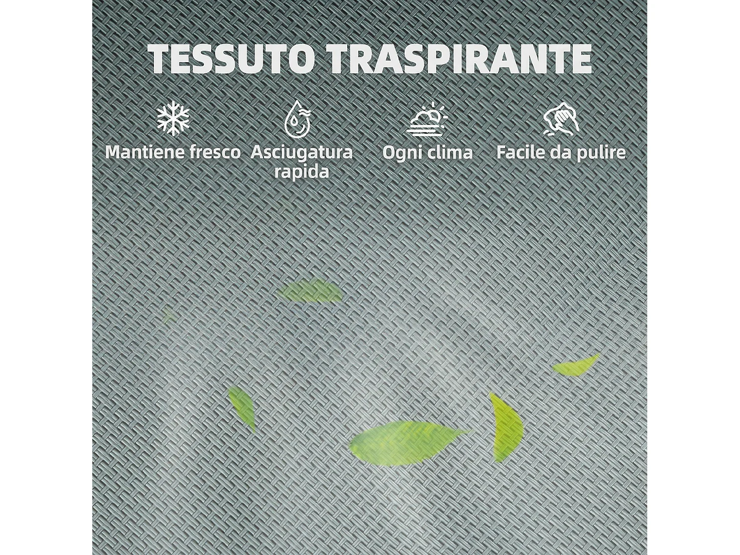 Set di sedie da giardino pieghevoli in rete grigio