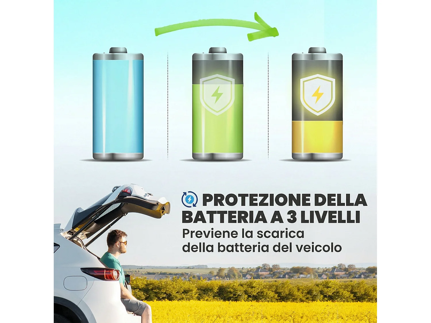Frigorifero portatile per auto con compressore in plastica nero