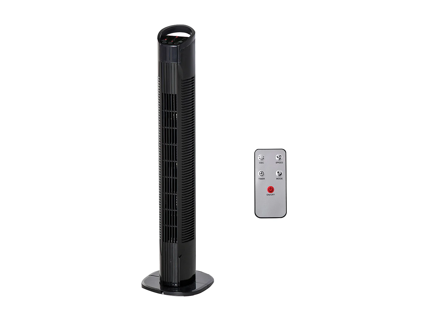 Ventilatore a torre con telecomando a 5m nero