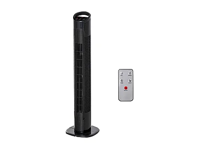 Ventilatore a torre con telecomando a 5m nero