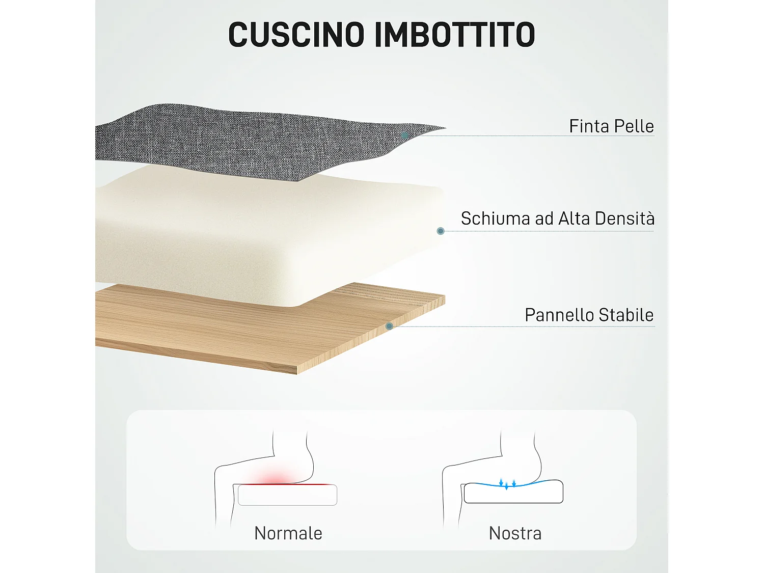 Sedia da ufficio massaggiante girevole in tessuto effetto lino grigio
