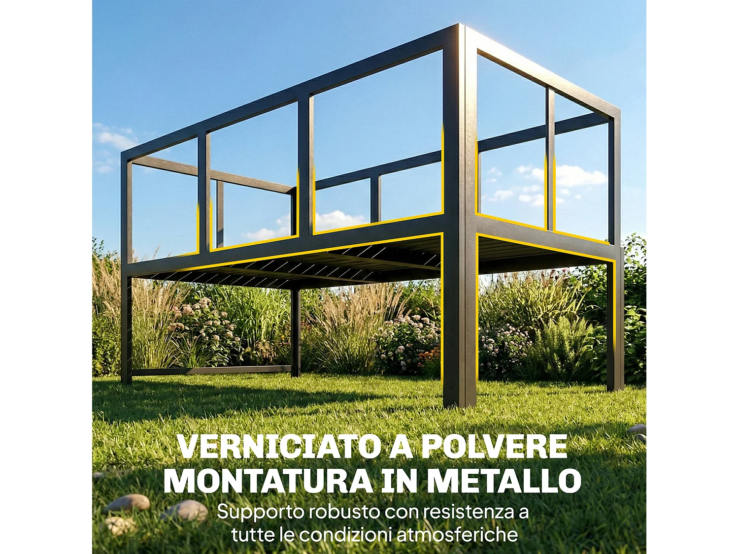 Set da giardino 3pz con 2 divanetti e tavolino grigio