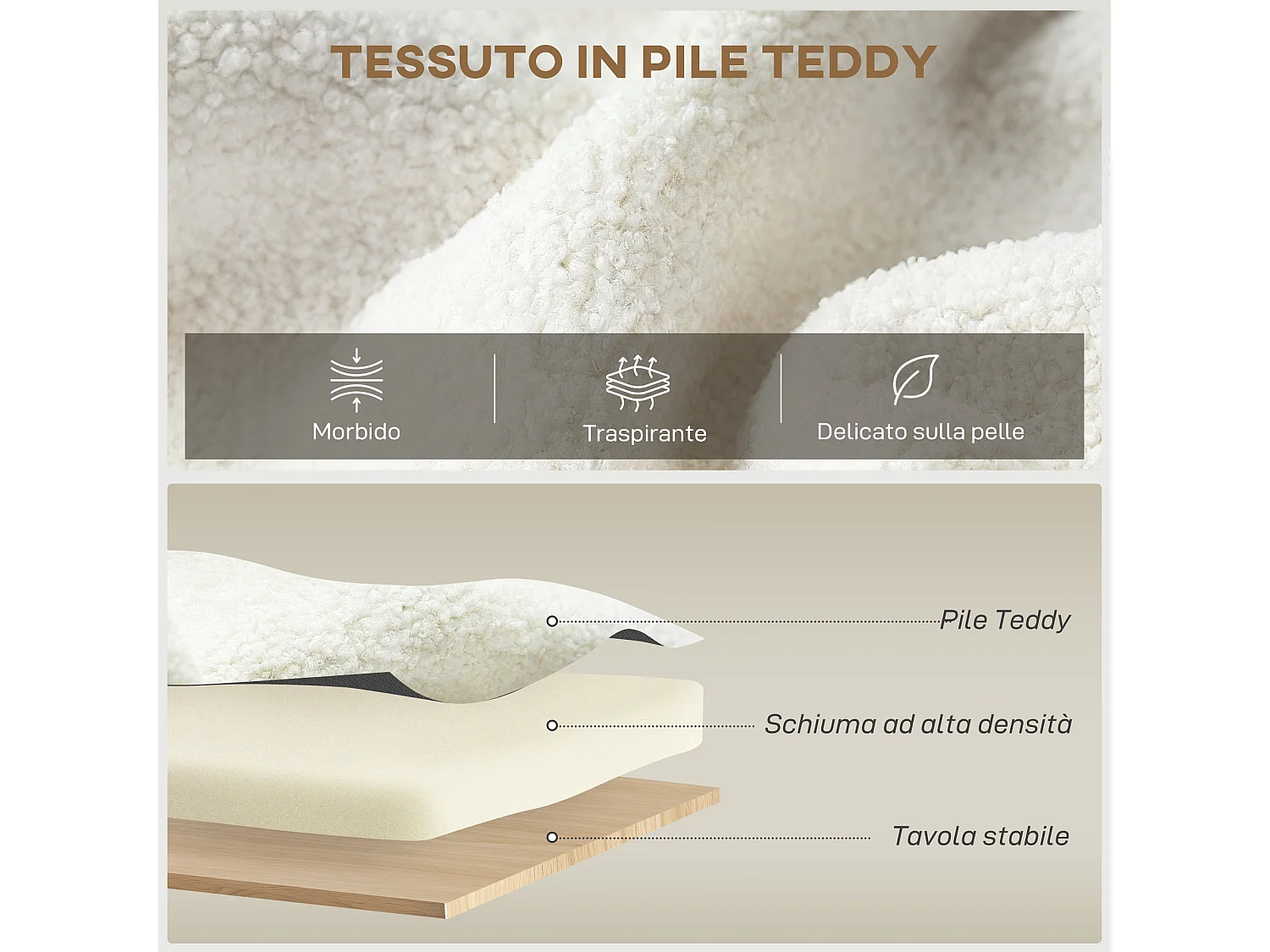 Poltrona moderna con spazio contenitore nascosto e cuscino crema