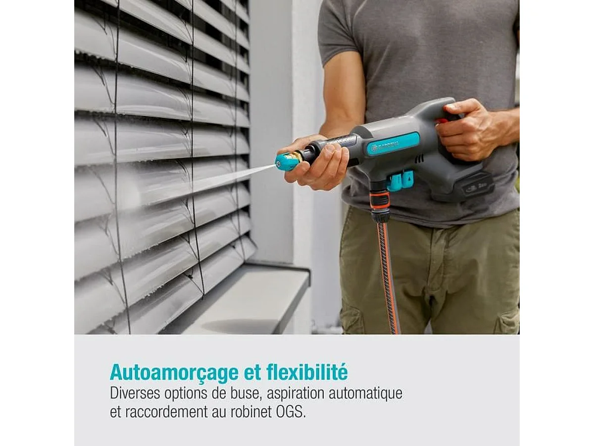 GARDENA AquaClean 24/18V P4A Tragbarer Hochdruckreiniger mit Akku 18V