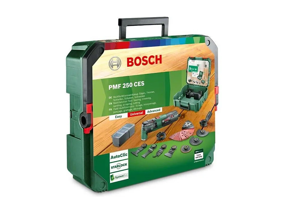 Bosch PMF 250 CES Multifunctioneel Gereedschap met 20 Accessoires SystemBox - Veelzijdig en Krachtig