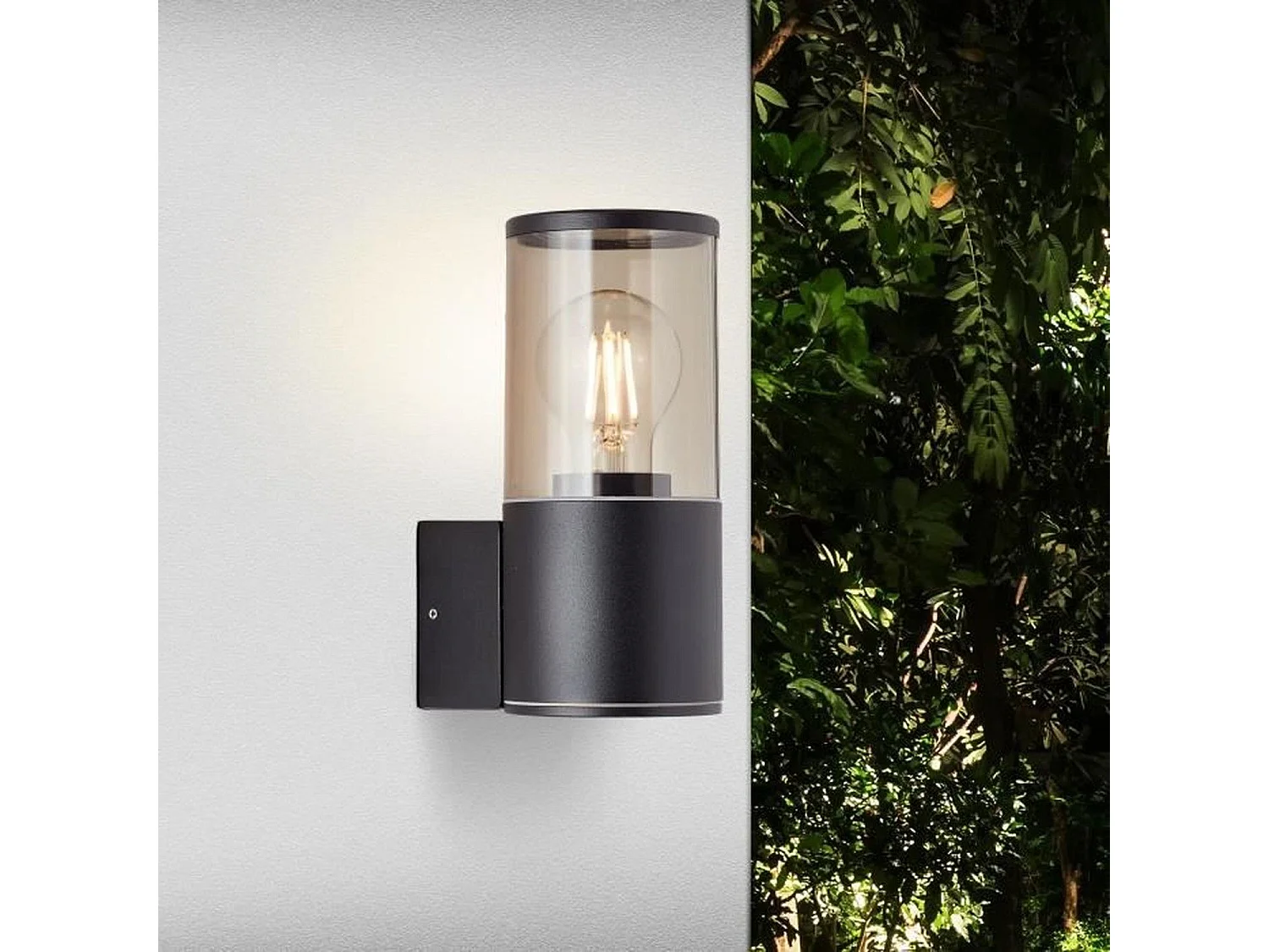 Außenwandleuchte SERGIORO von BRILLIANT, Aluminium/Kunststoff, Mattschwarz, E27 20W, IP44