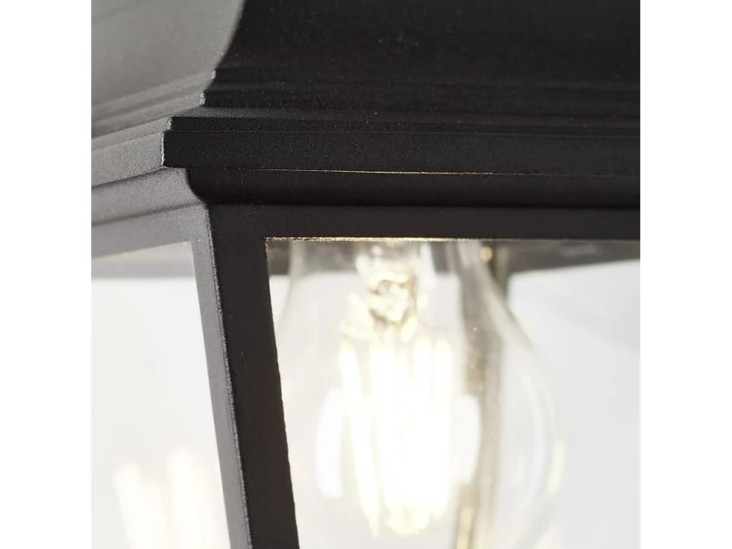 Applique extérieure descendante - BRILLIANT - NISSIE noir - E27 1x60W