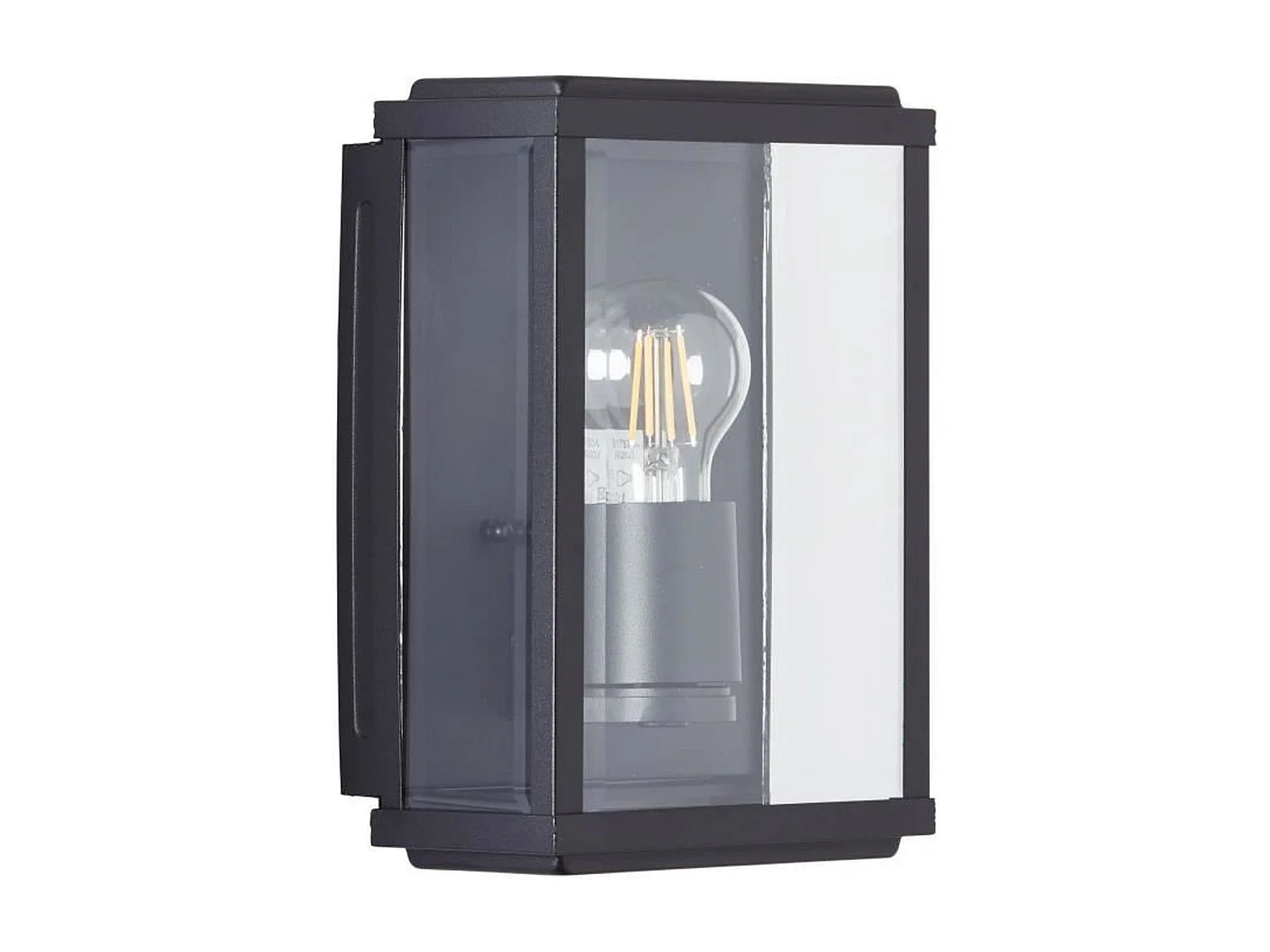 Applique murale extérieure GAIA - BRILLIANT - Noir - Métal/Verre - E27 1x60W