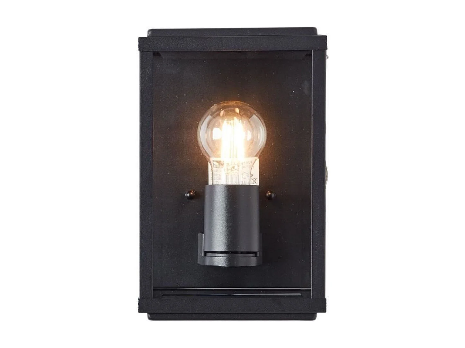 Applique murale extérieure GAIA - BRILLIANT - Noir - Métal/Verre - E27 1x60W