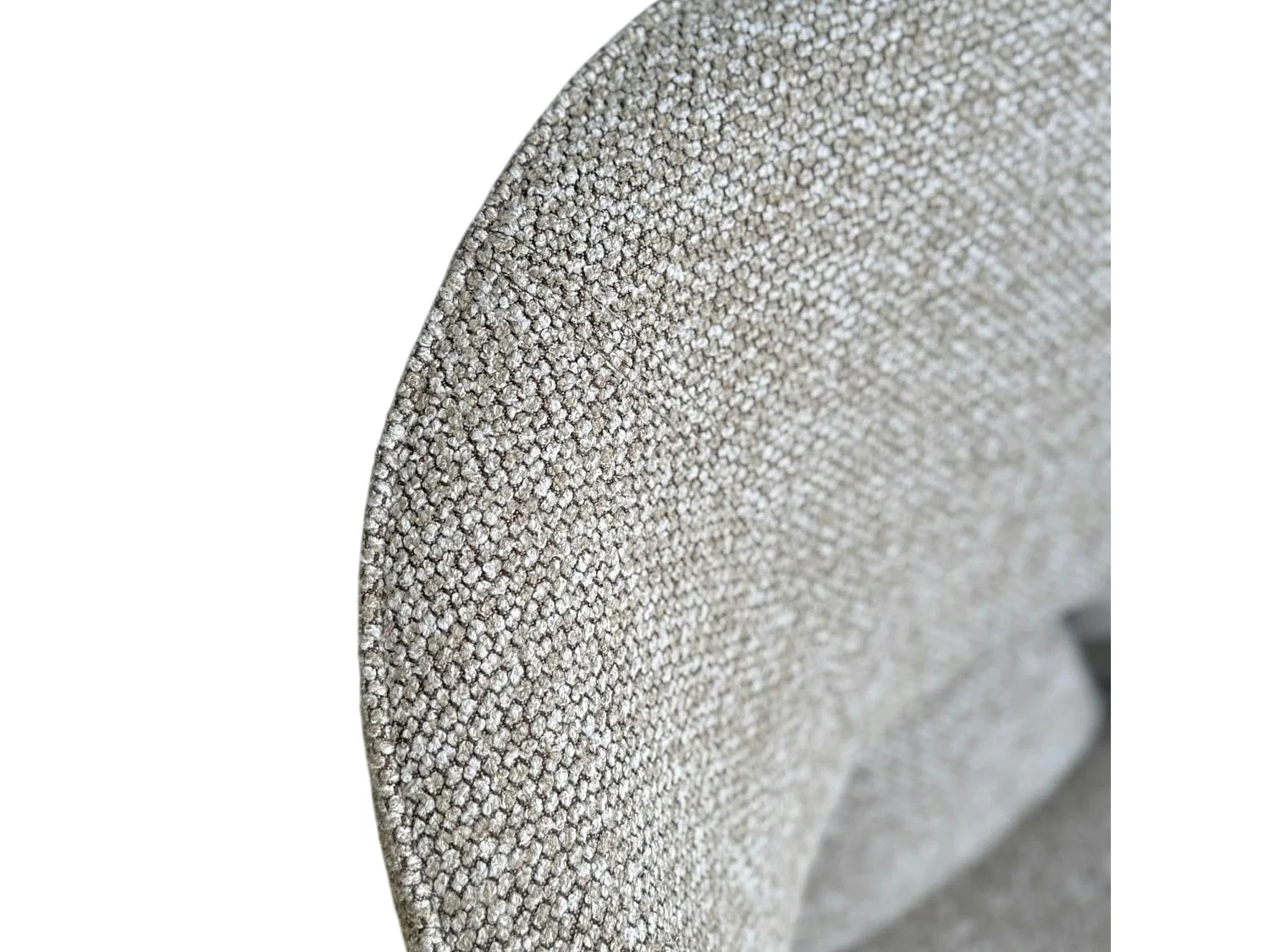 Chaise design tissu beige dossier arrondi (x2) LOMBARDIE