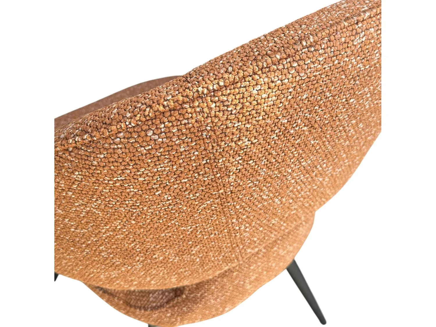 Chaise design tissu rouille dossier arrondi (x2) LOMBARDIE