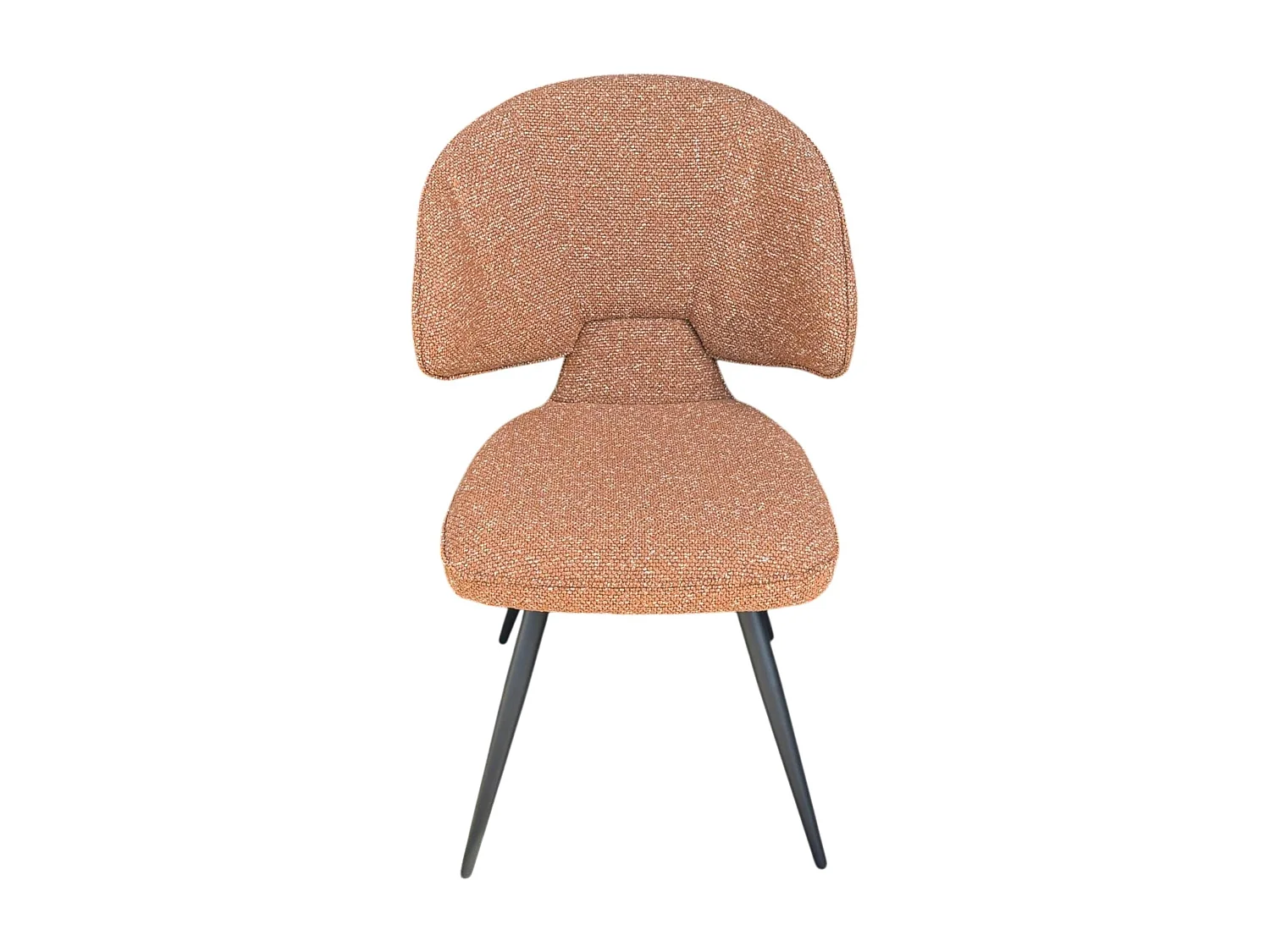 Chaise design tissu rouille dossier arrondi (x2) LOMBARDIE