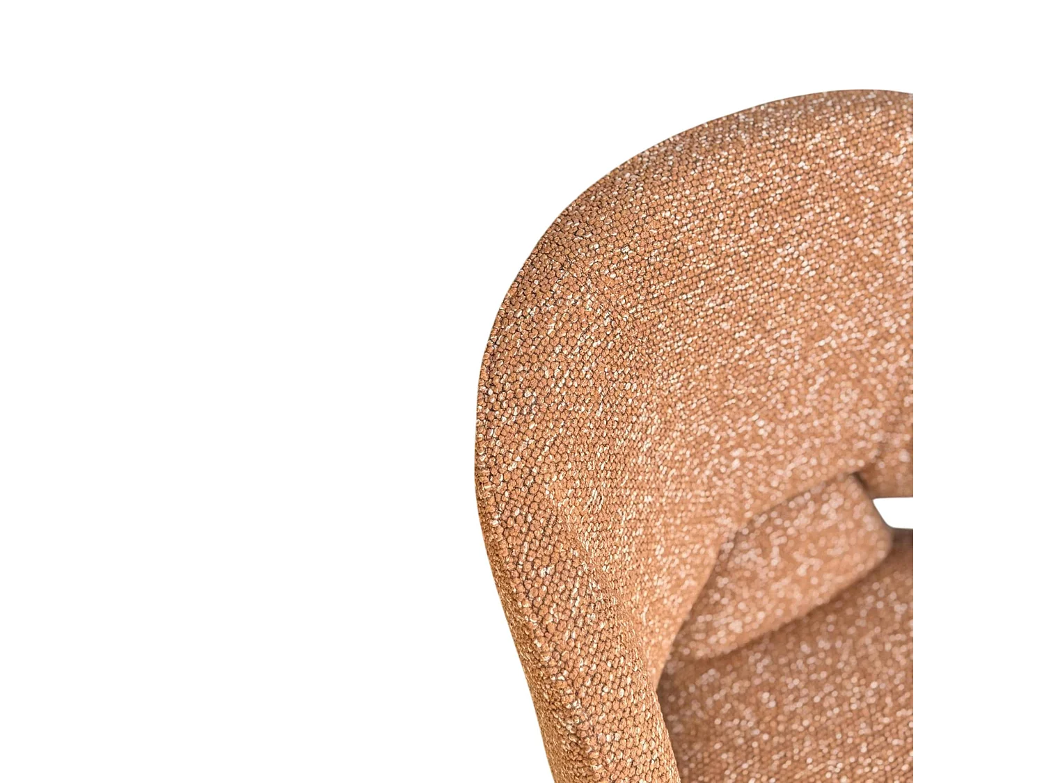 Chaise design tissu rouille dossier arrondi (x2) LOMBARDIE