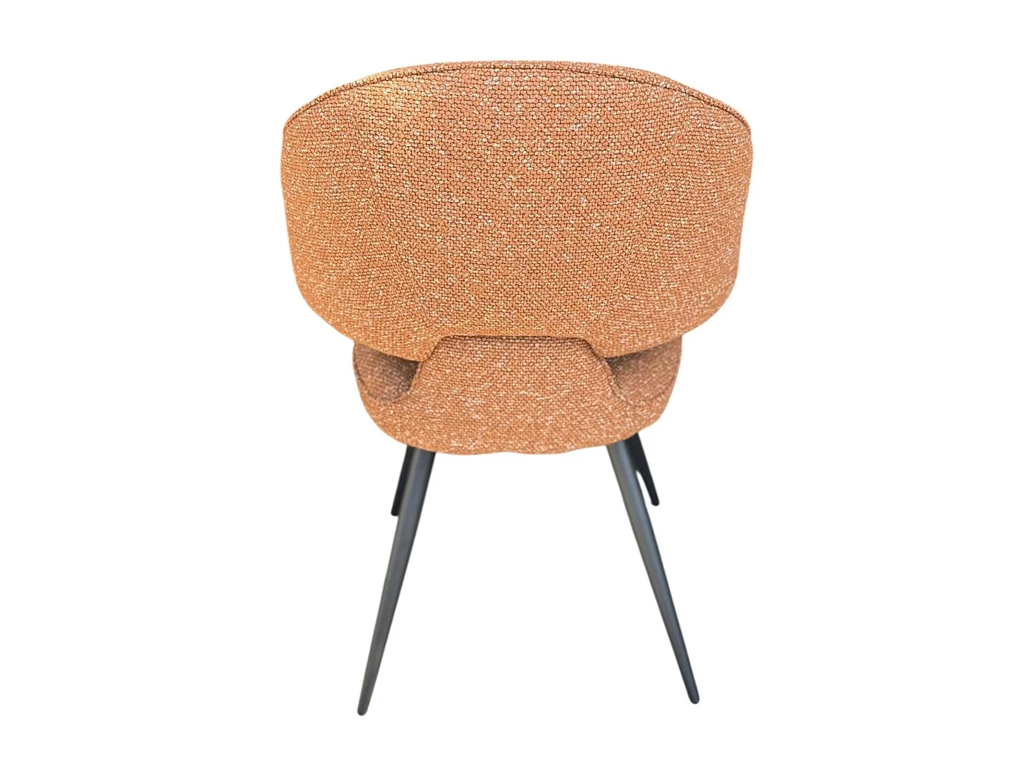 Chaise design tissu rouille dossier arrondi (x2) LOMBARDIE
