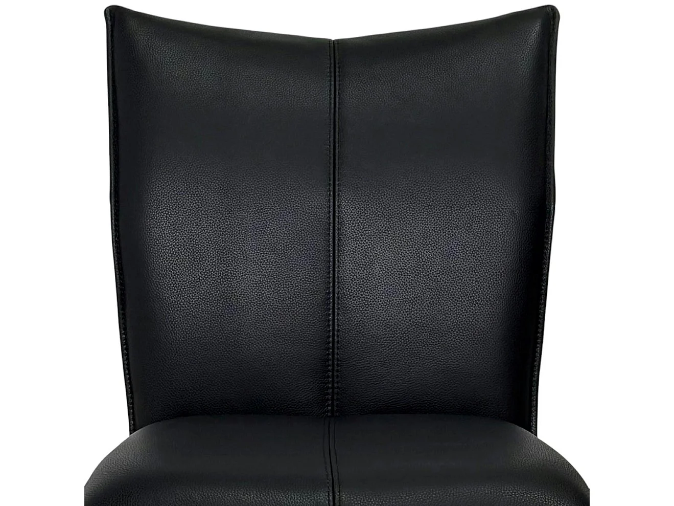 Chaise pivotante en cuir noir (lot de 2) LOMBARDIE