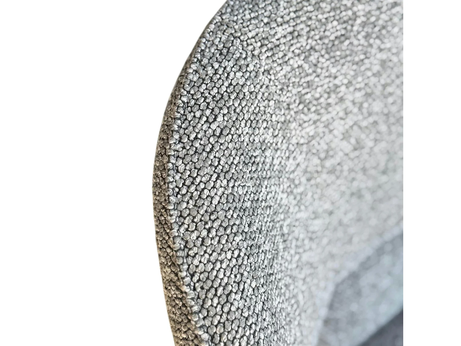 Chaise design tissu gris dossier arrondi (x2) LOMBARDIE
