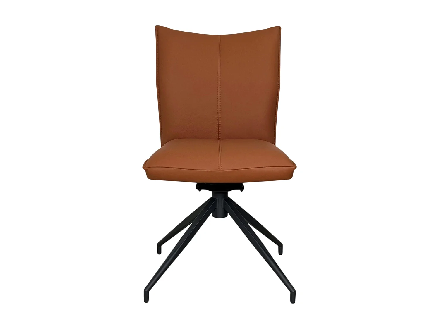 Chaise pivotante en cuir cognac (lot de 2) LOMBARDIE