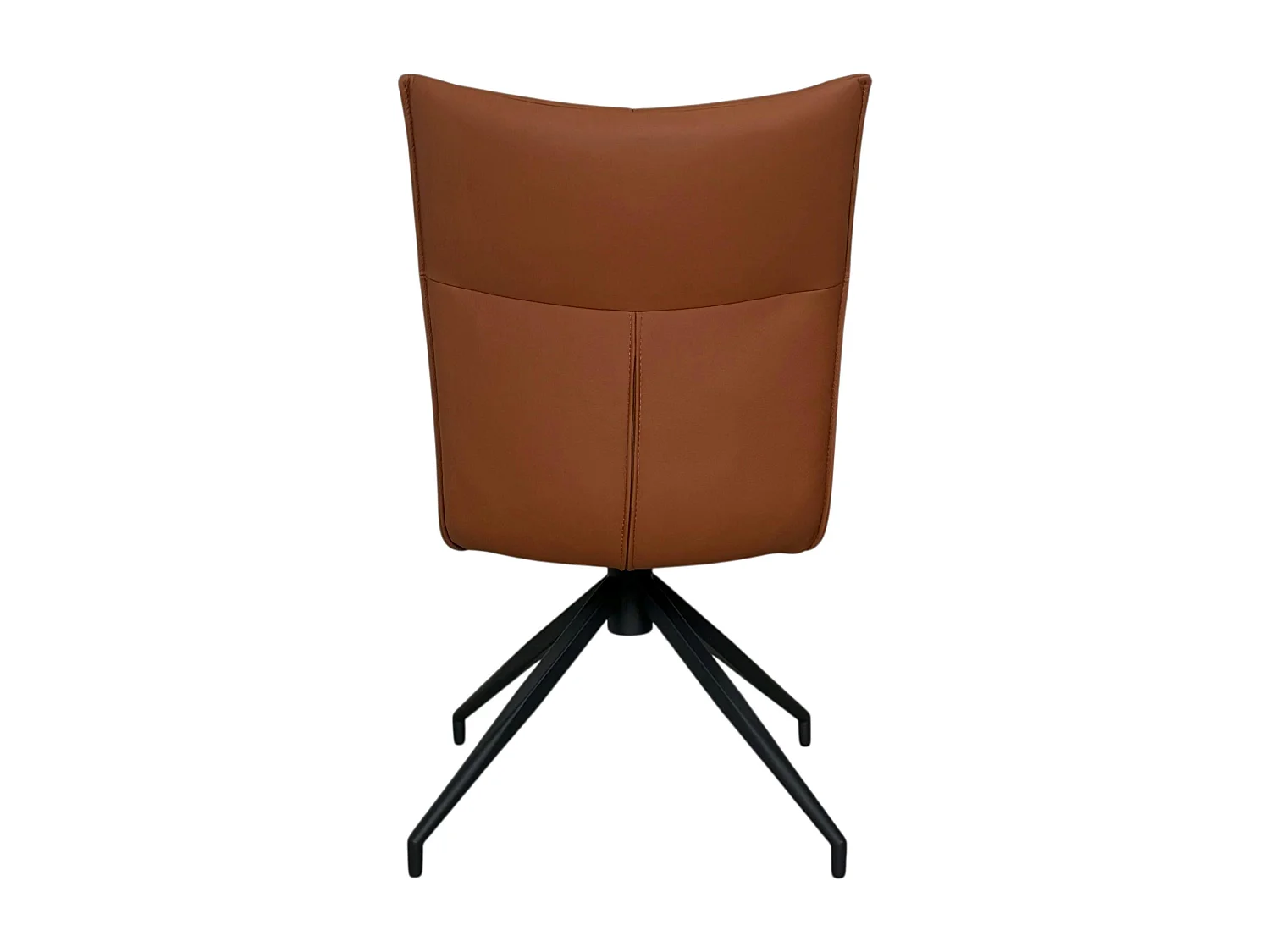 Chaise pivotante en cuir cognac (lot de 2) LOMBARDIE