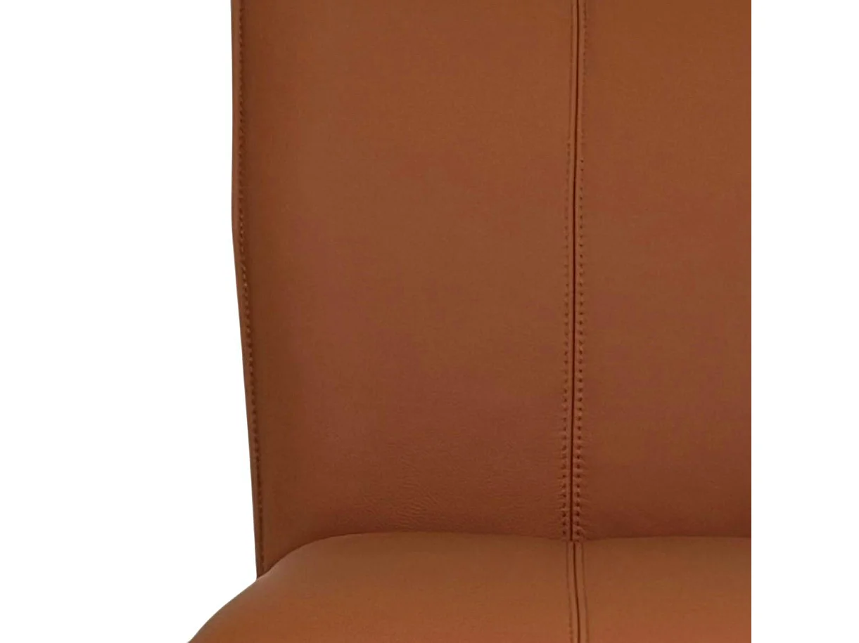 Chaise pivotante en cuir cognac (lot de 2) LOMBARDIE