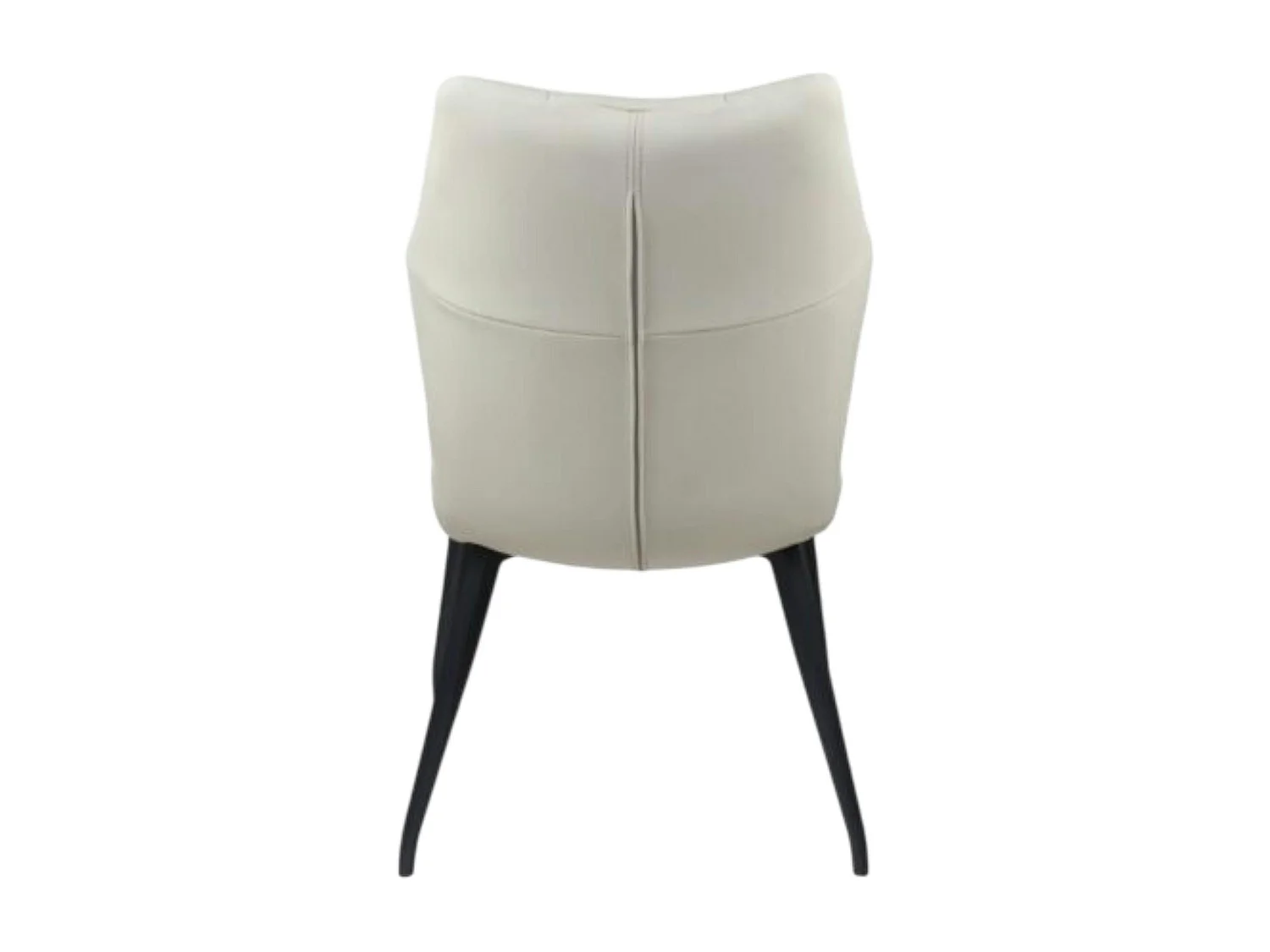 Chaise en cuir ivoire design damier (lot de 2) LOMBARDIE
