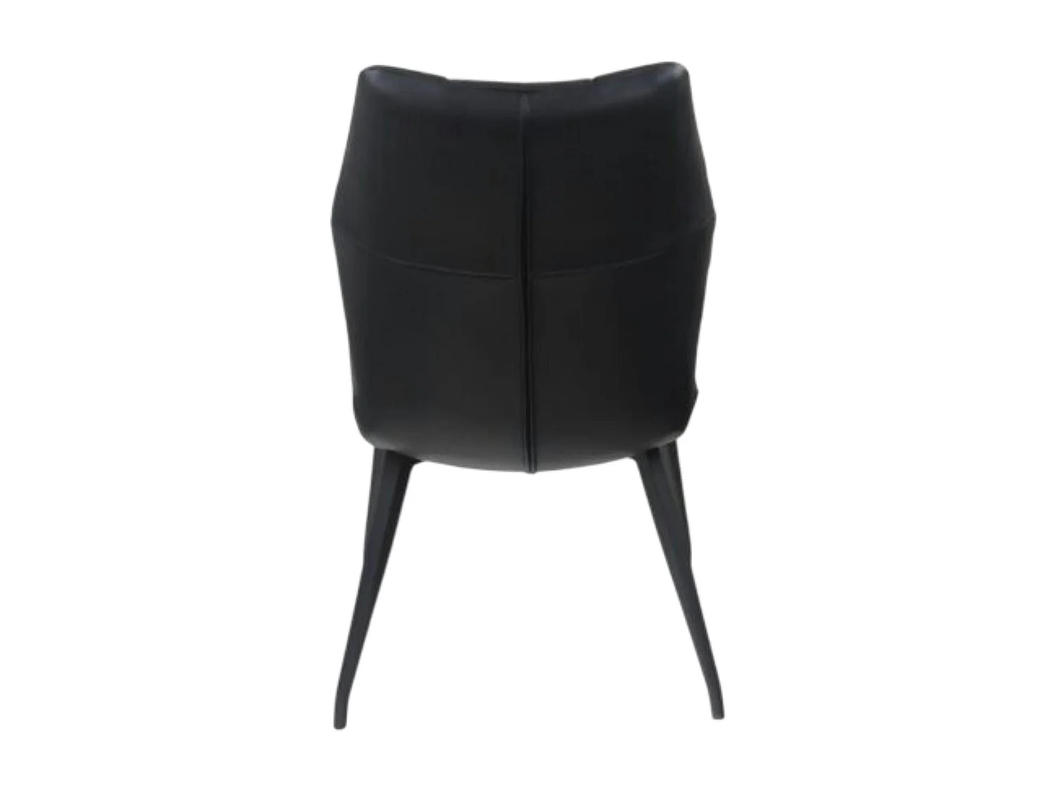 Chaise en cuir noir design damier (lot de 2) LOMBARDIE