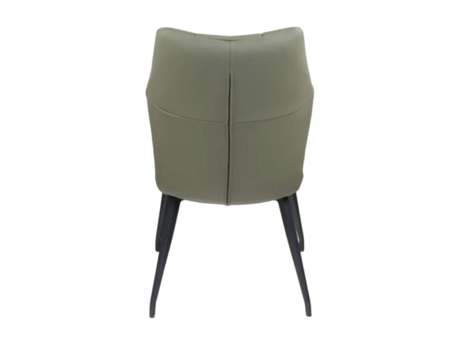 Chaise en cuir vert design damier (lot de 2) LOMBARDIE