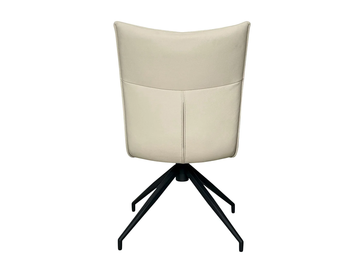 Chaise pivotante en cuir ivoire (lot de 2) LOMBARDIE