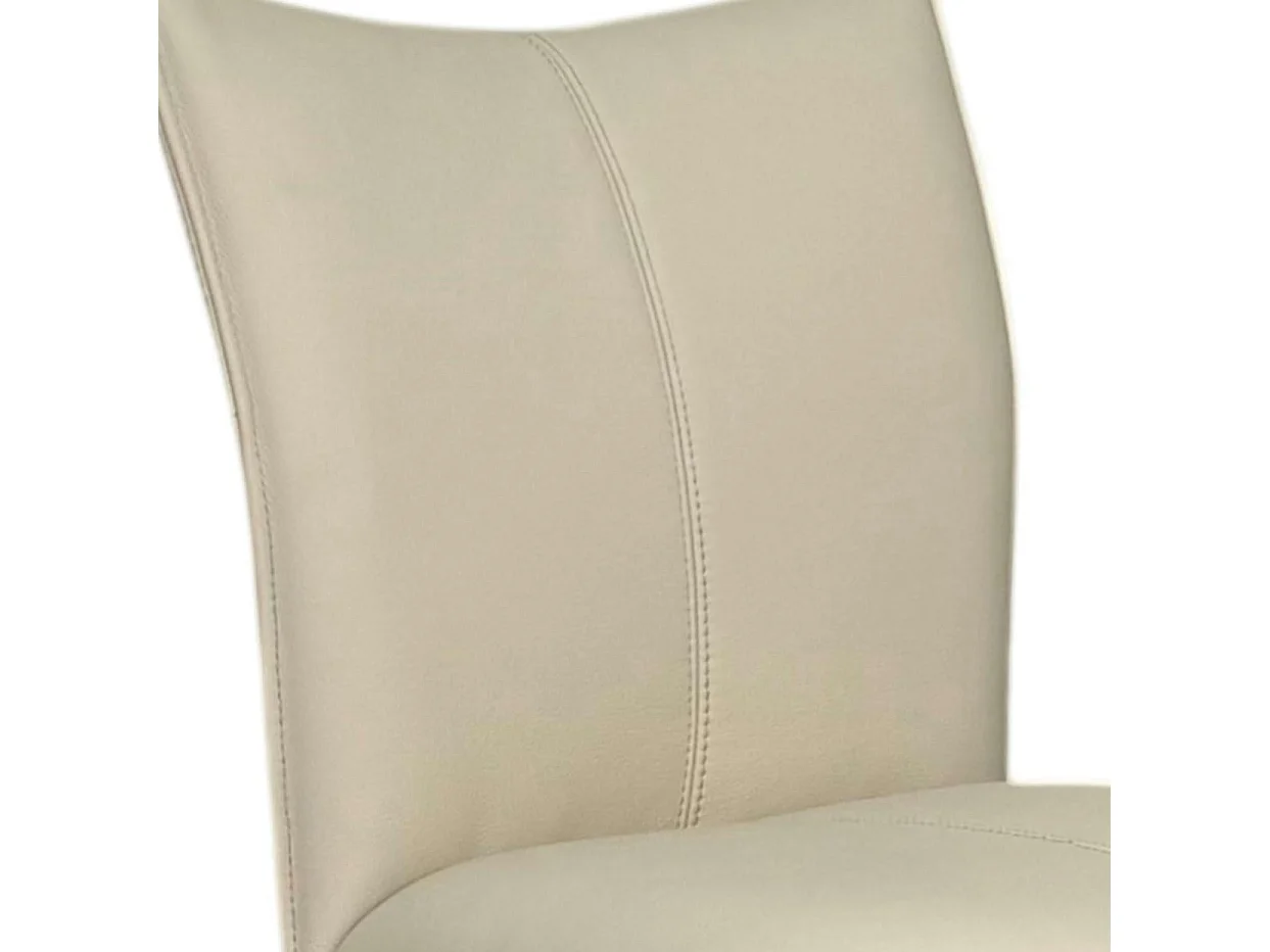 Chaise pivotante en cuir ivoire (lot de 2) LOMBARDIE