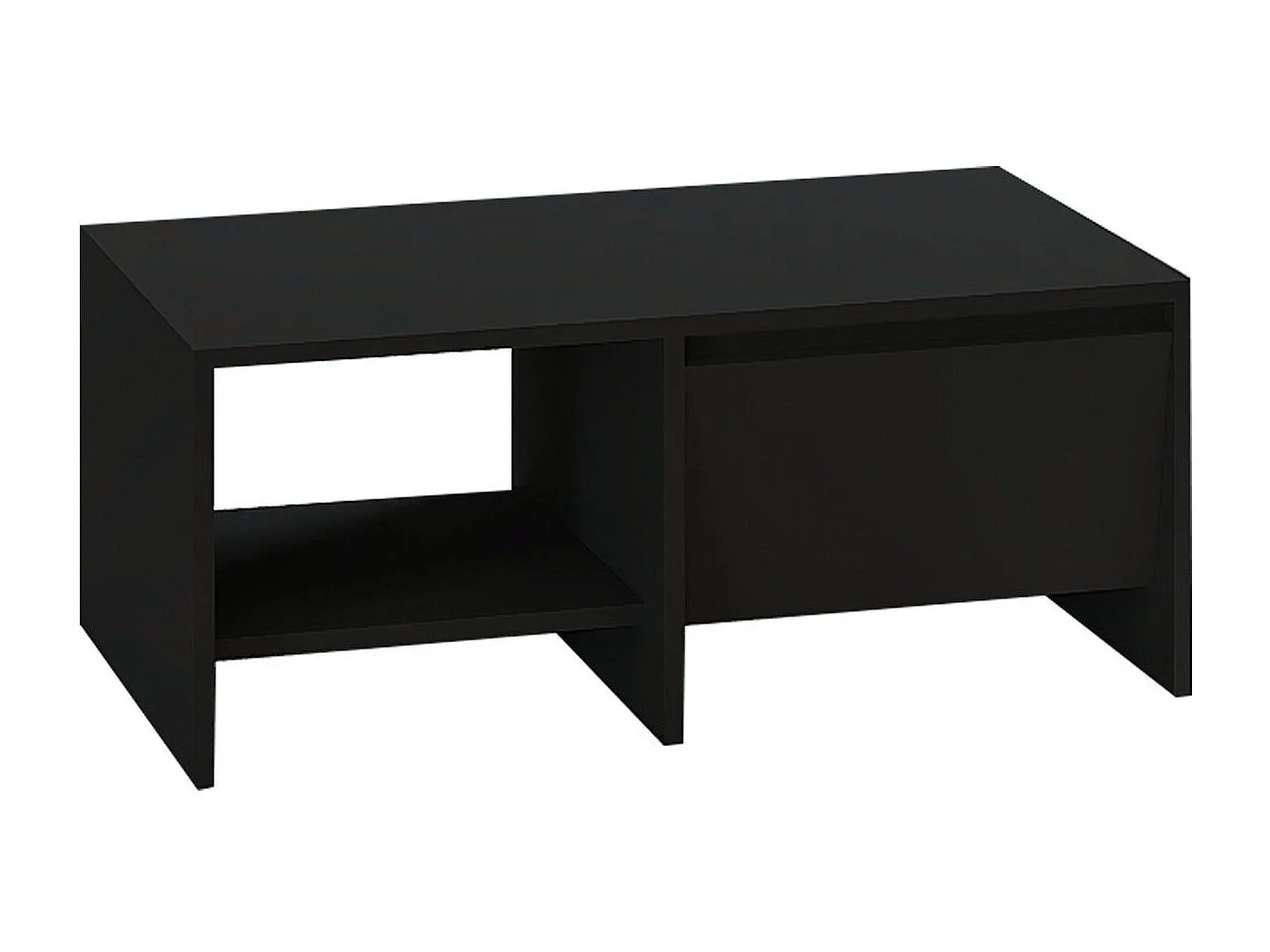 Moderner schwarzer Holz Couchtisch "Laris" - 90 x 45 x 35 cm