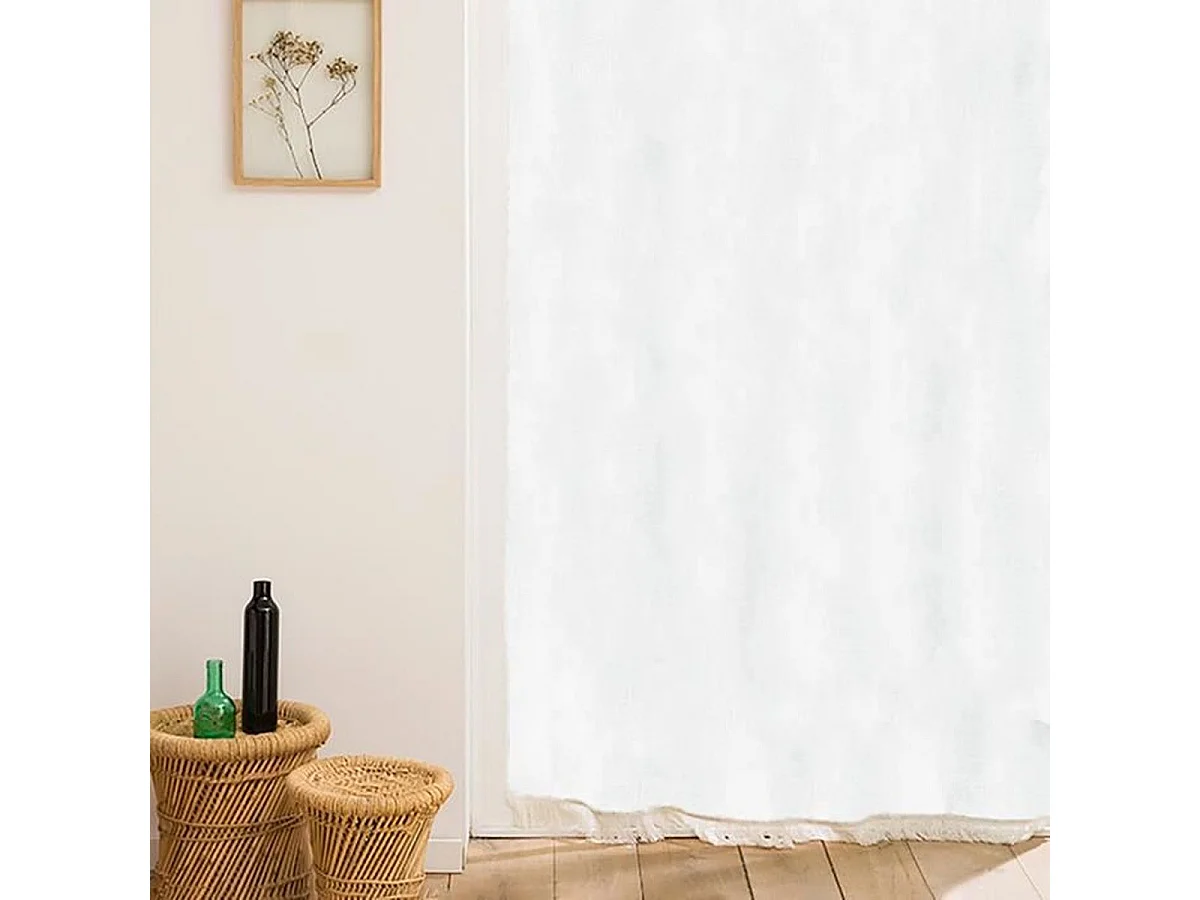 TOISON D'OR Miramas Wit Boho Gordijn 140x225 cm - Warmte- & Insectenbescherming