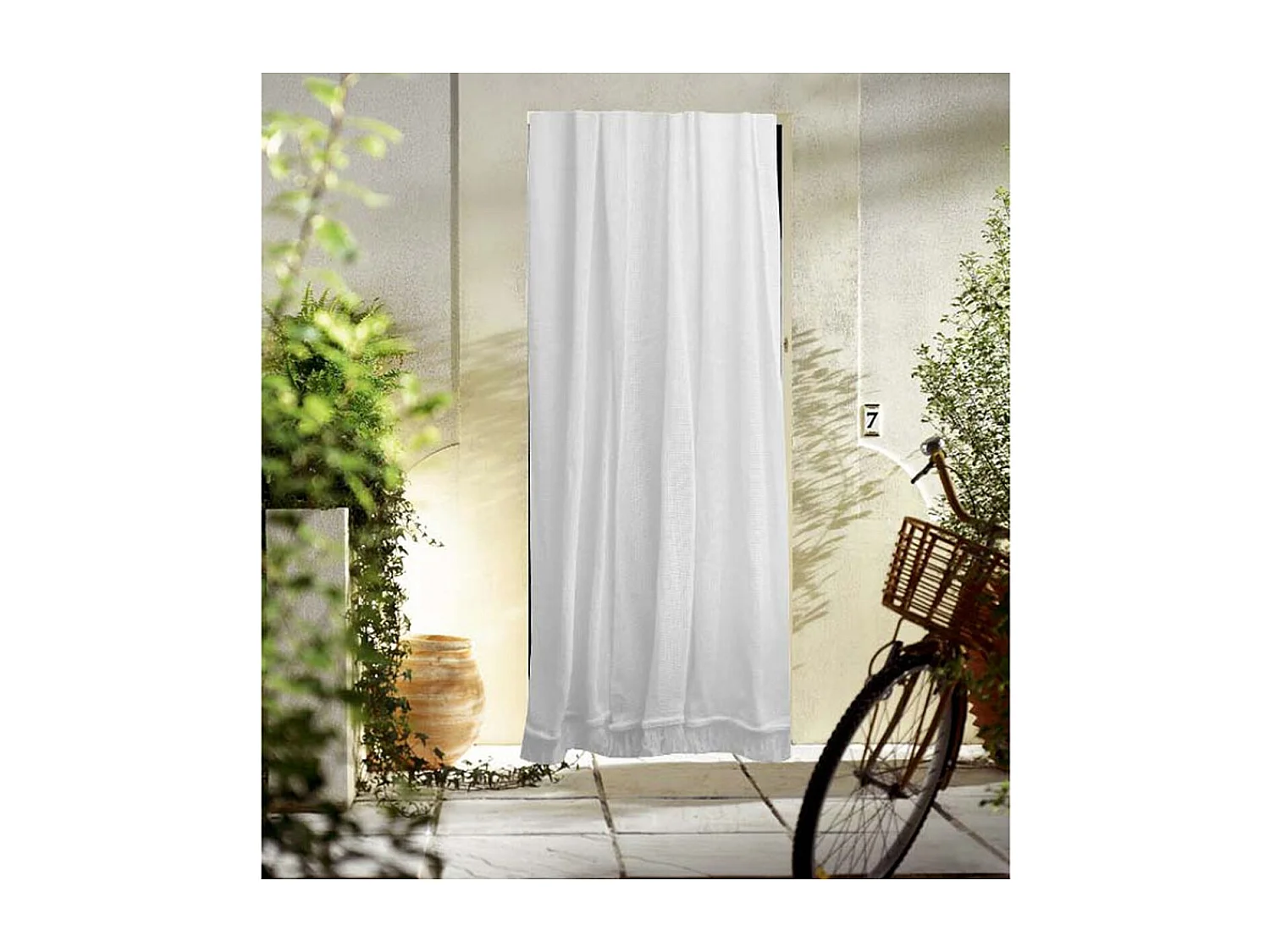 TOISON D'OR Miramas Wit Boho Gordijn 140x225 cm - Warmte- & Insectenbescherming
