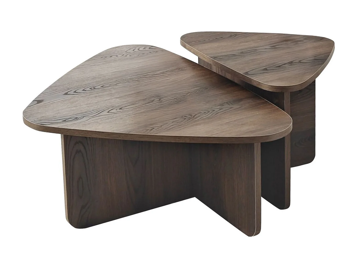 Set moderner Couchtische aus Melamin Pavel - Walnuss