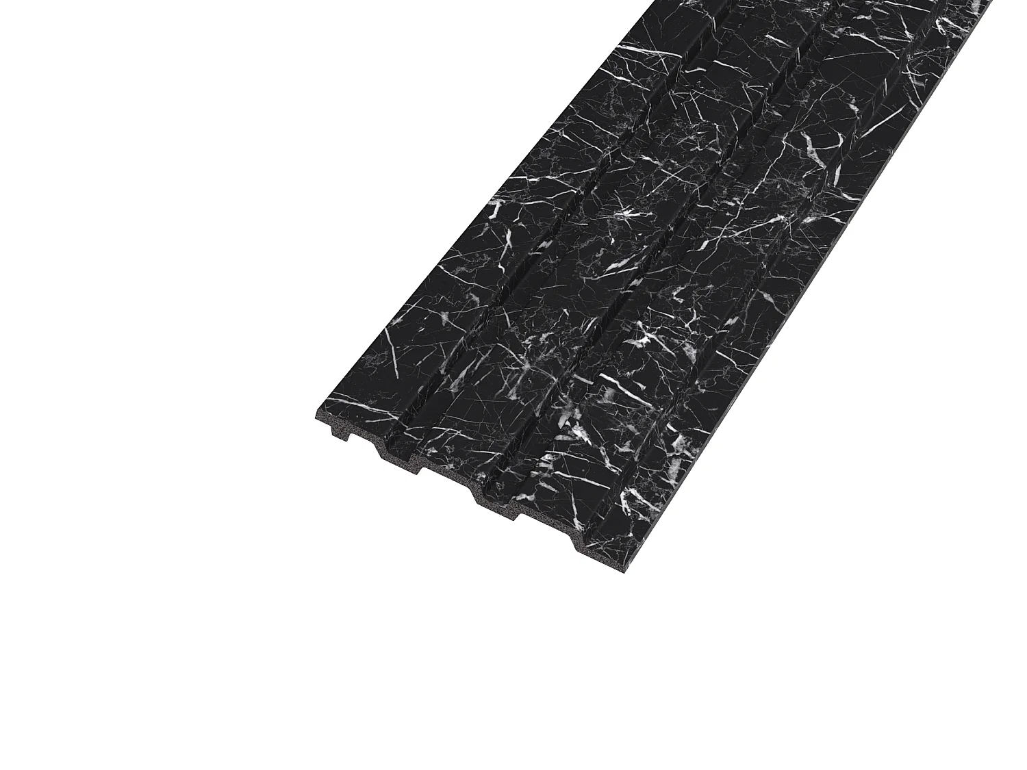 Panneau mural 3D effet strié - Finition marbre noir - Pack de 3,12 m² - Lot de 10 pièces - GALUVA