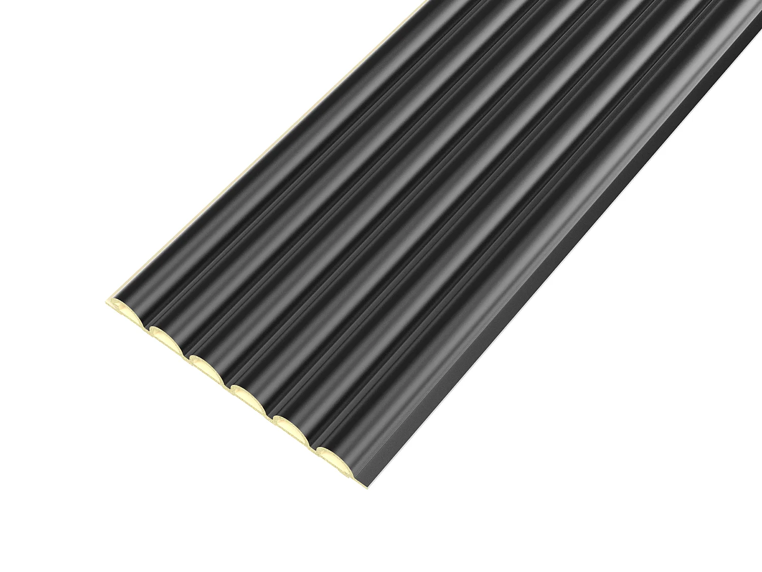 Panneau mural 3D effet métallique ondulé noir - Pack de 1,52 m² - Lot de 8 pièces - TUTIBO