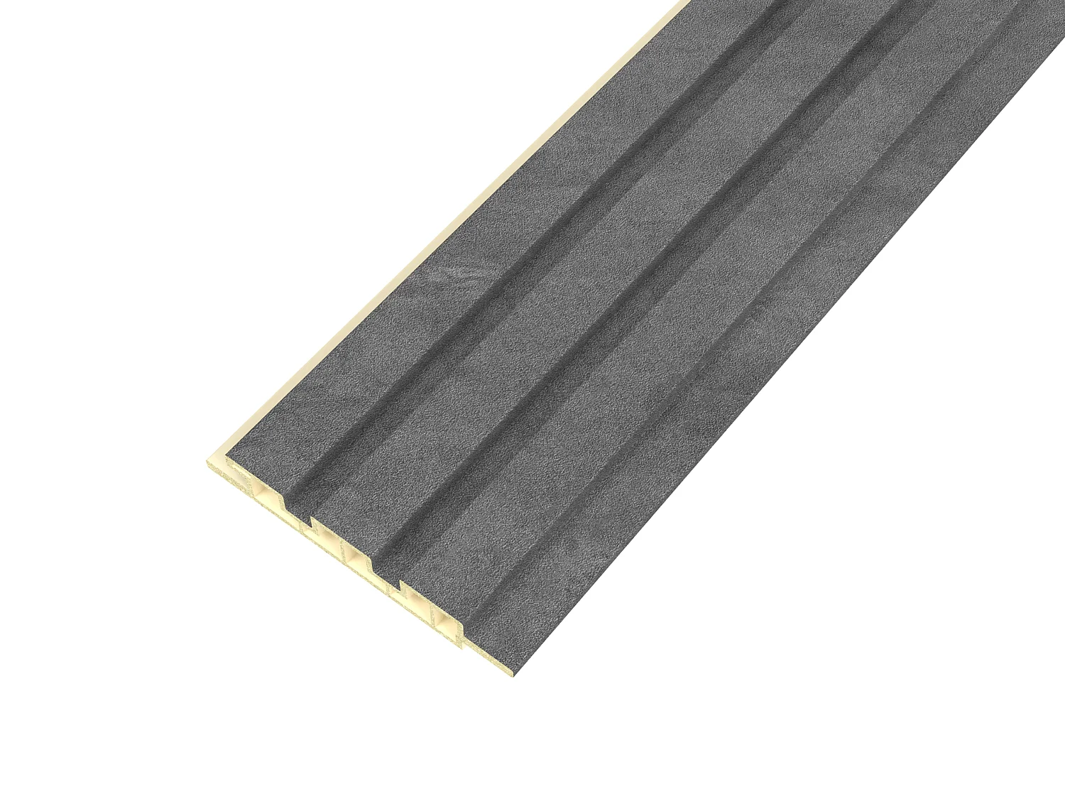Panneau mural 3D effet strié - Finition pierre gris anthracite - Pack de 3,38 m² - Lot de 10 pièces - BELAVU