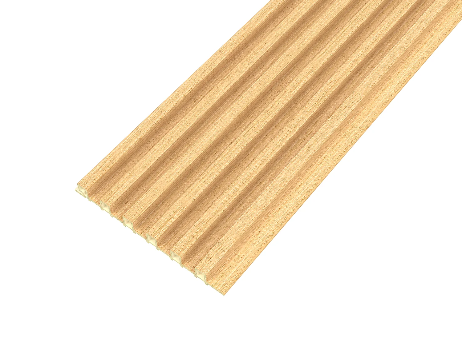 Panneau mural 3D effet strié - Finition bois -  Pack de 3,57 m² - Lot de 8 pièces - TALIZU