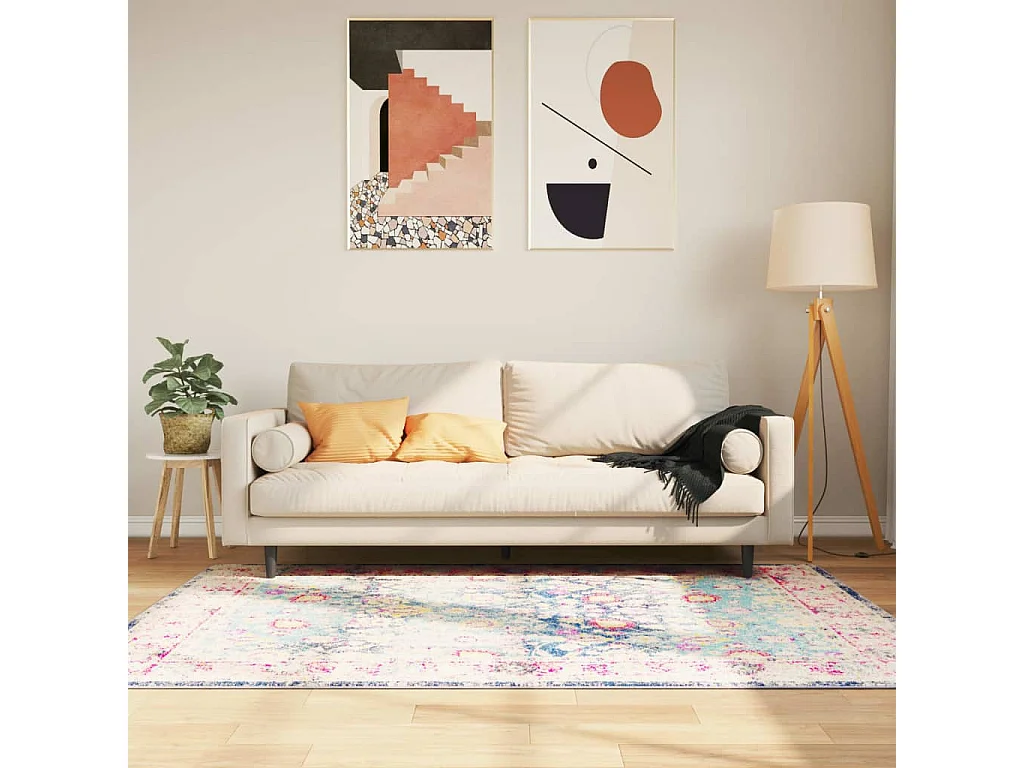 Tapis lavable multicolore 120x180 cm antidérapant