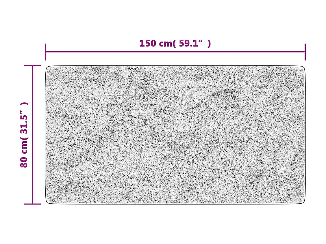 Tapis lavable multicolore 80x150 cm antidérapant