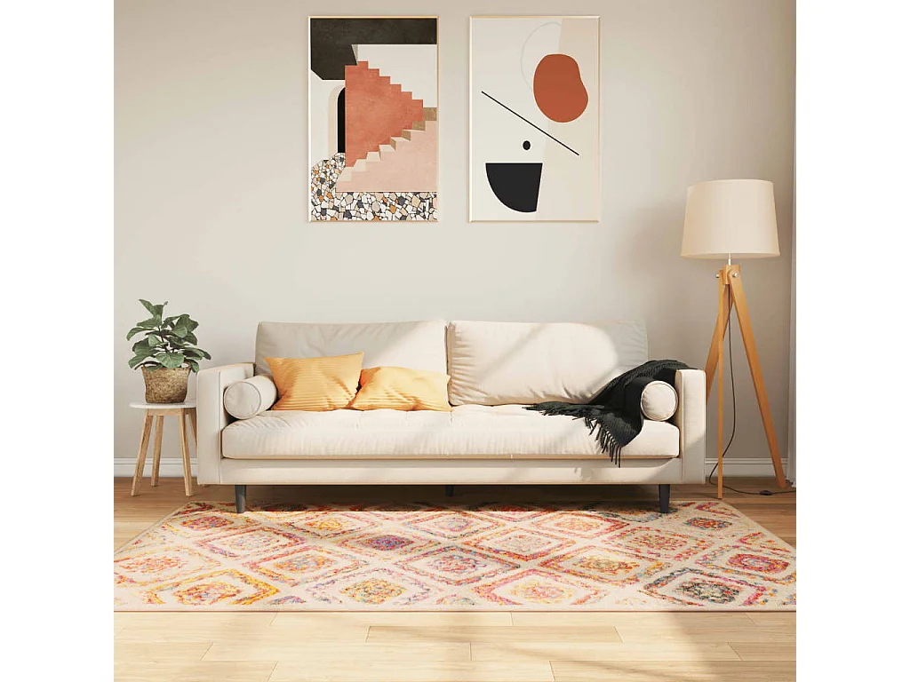 Tapis lavable multicolore 120x180 cm antidérapant