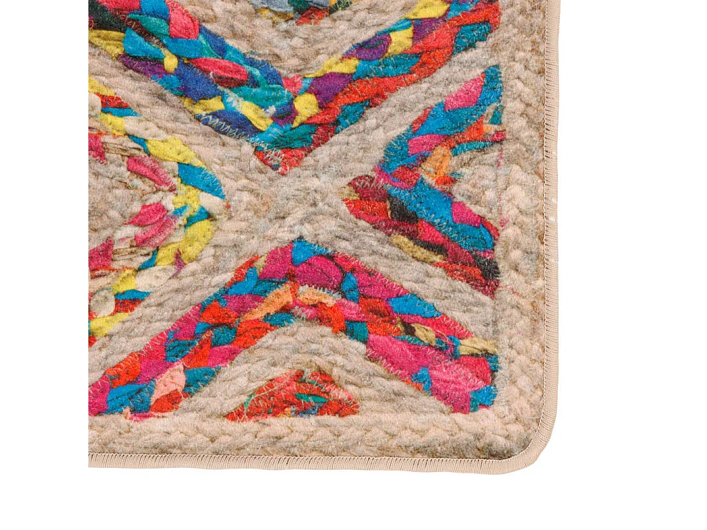 Tapis lavable multicolore 120x180 cm antidérapant