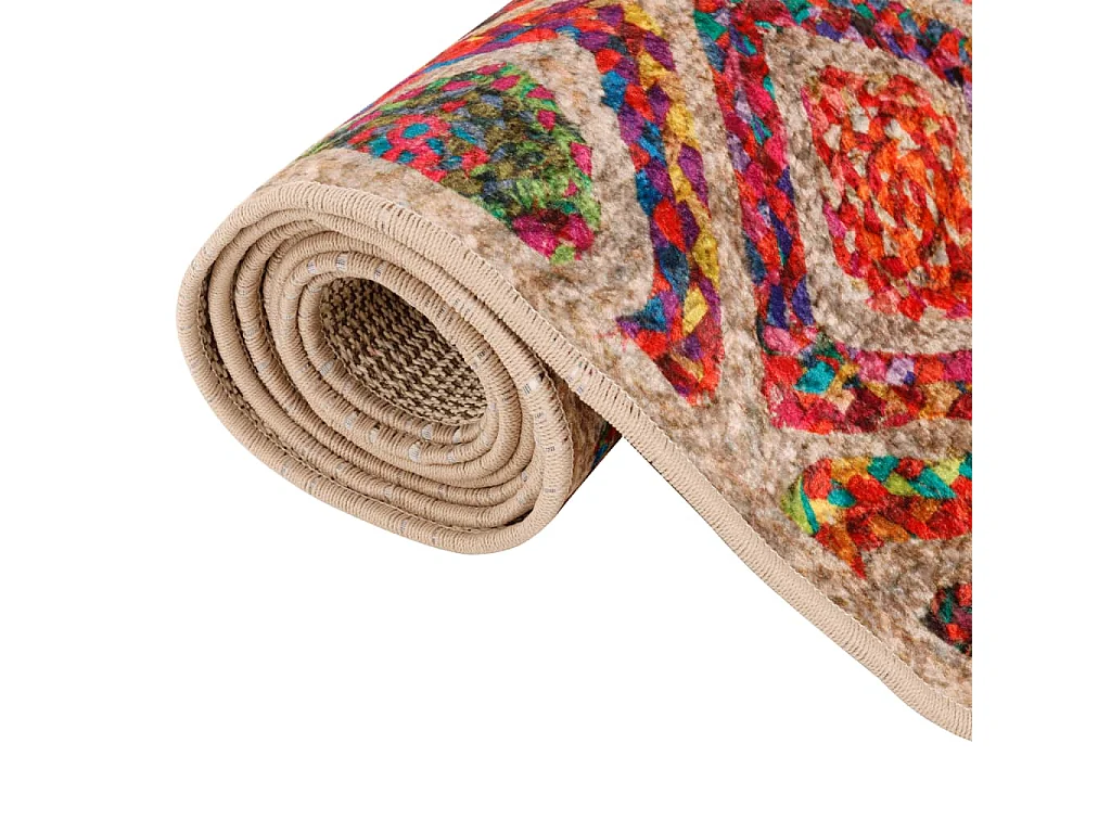 Tapis lavable multicolore 120x180 cm antidérapant
