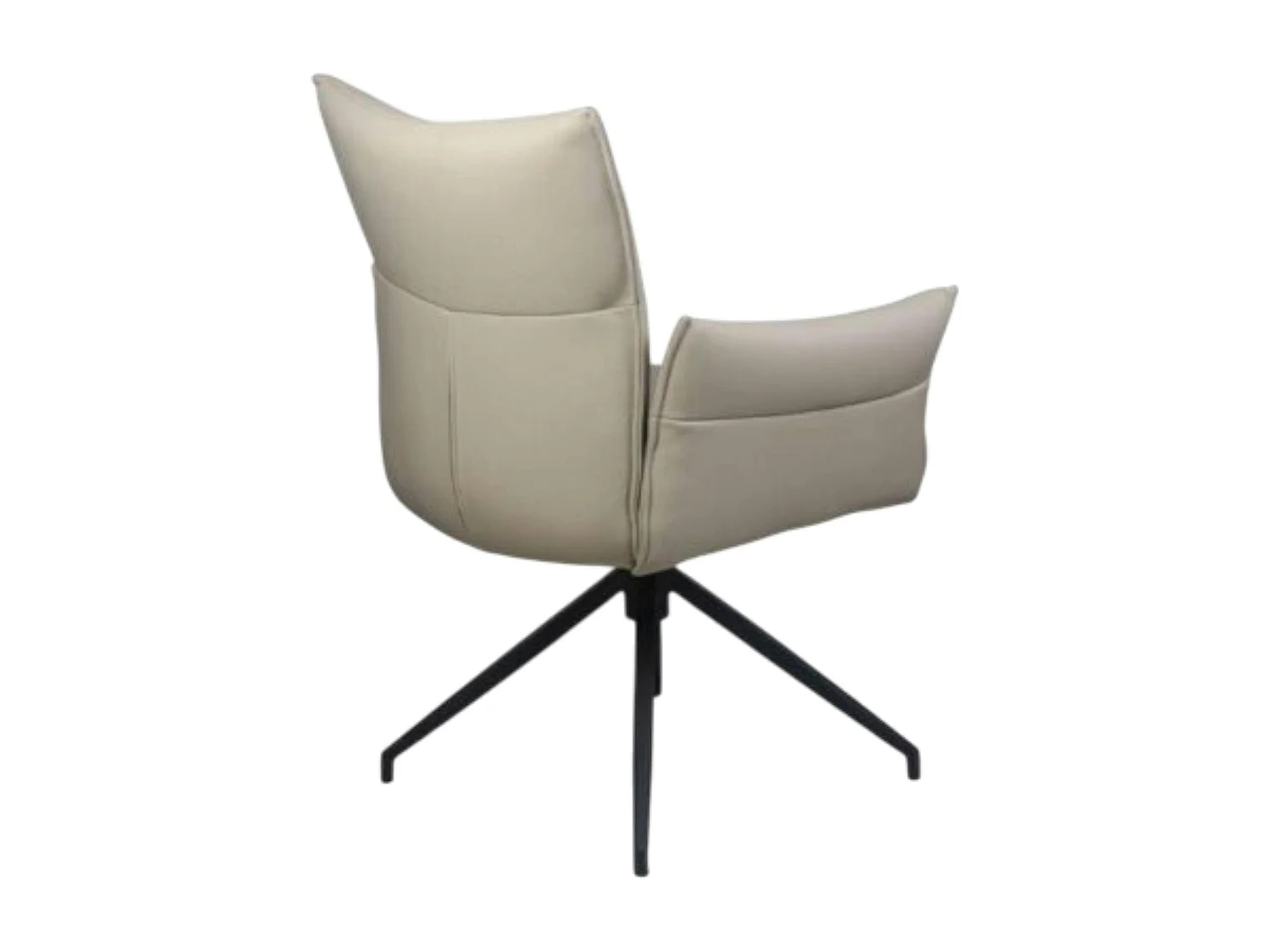 Fauteuil de table pivotant cuir ivoire (lot de 2) LOMBARDIE