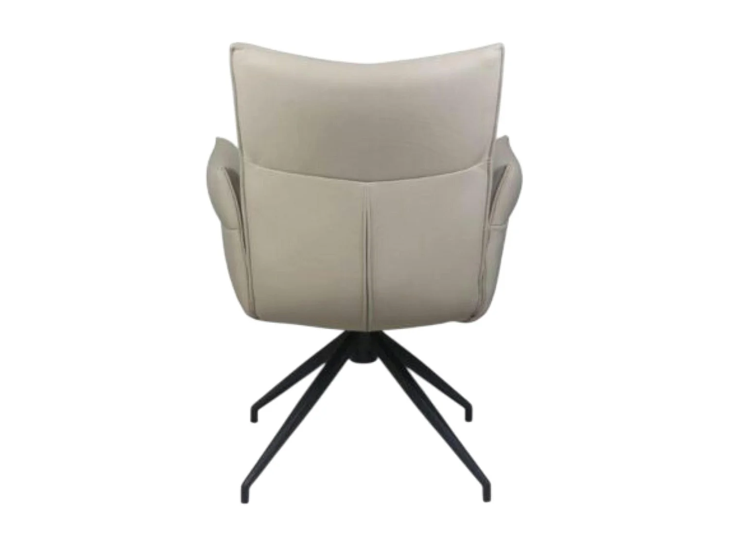 Fauteuil de table pivotant cuir ivoire (lot de 2) LOMBARDIE