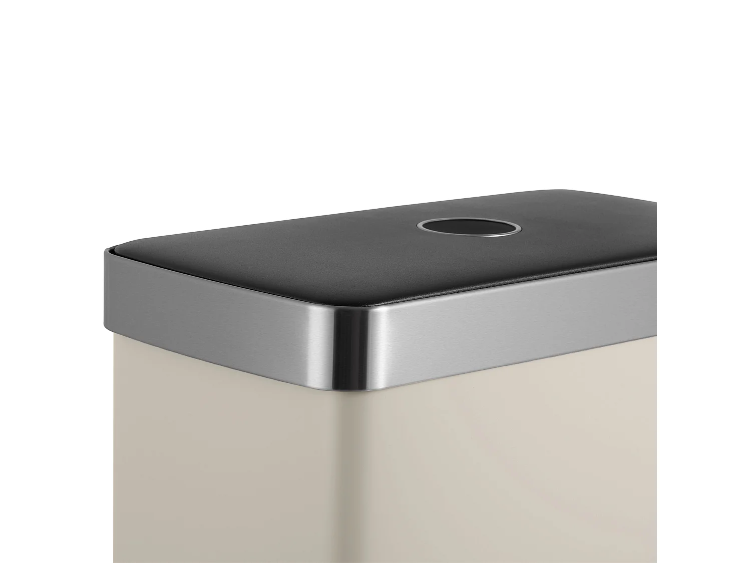 SVITA LT2X30 Poubelle 60l Poubelle à pédale 2 compartiments avec couvercle taupe