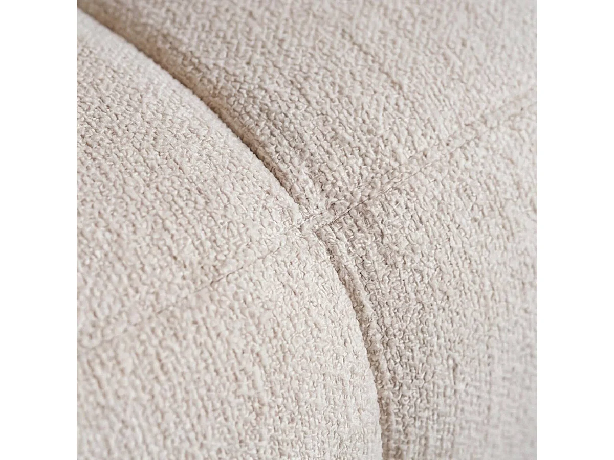 Canapé d'angle en tissu beige et pieds en bois Davis