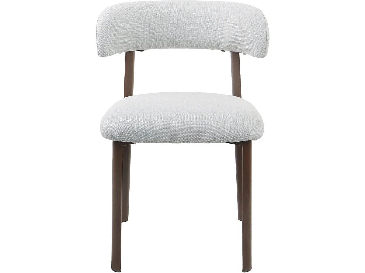 Set med 2 Aurea Matstolar Imitations Trä - Ljusgrå - Modern Design, Bekväm Sittplats