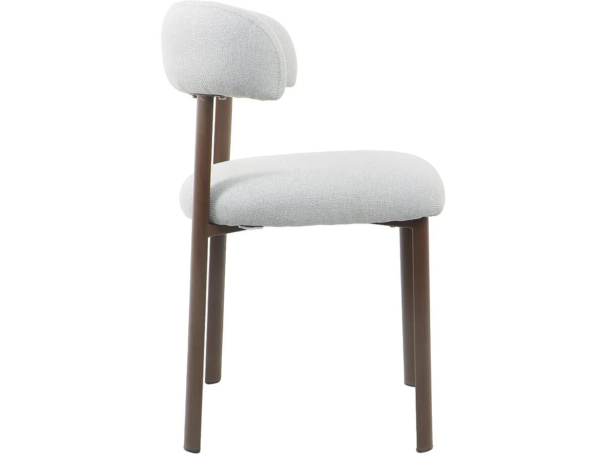 Set med 2 Aurea Matstolar Imitations Trä - Ljusgrå - Modern Design, Bekväm Sittplats