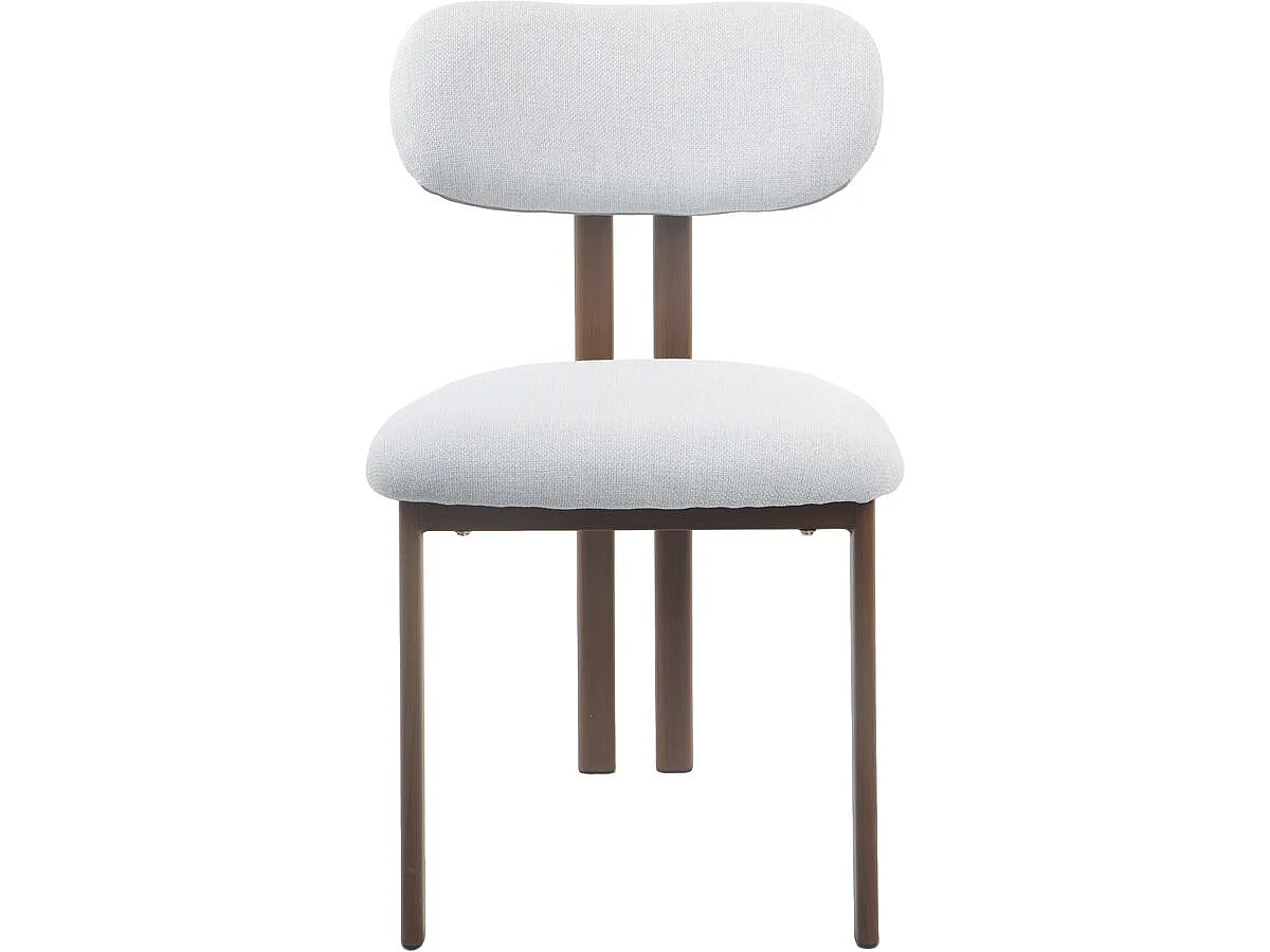 Lot de 2 chaises de salle à manger imitation bois "Veralia" - Gris clair